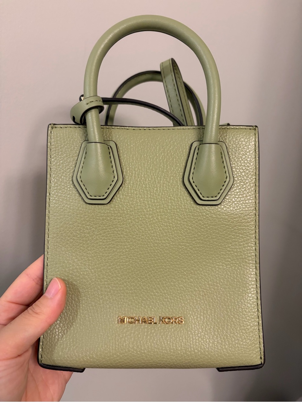 Michael Kors Sage Green Mini Tote with Top Handles